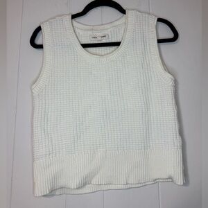 Lucky Brand Off-White Knit Sleeveless Vest